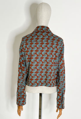 Jersey Jacquard Jacke, Caramel from ODEEH 