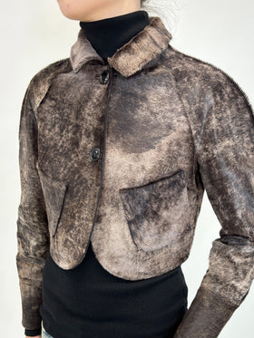 Cavallino Irregular Dyed Jacke, Tundra from ODEEH 