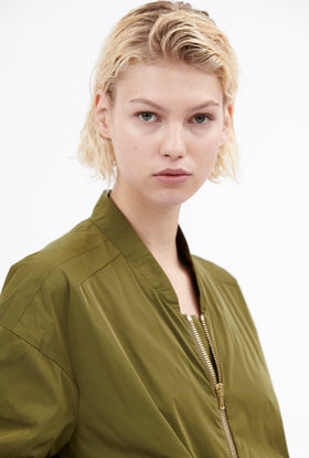 Soft Duchesse Jacke, Goldolive from ODEEH 