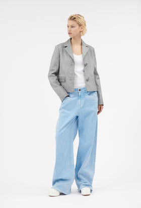 Distressed Lamb Nappa Jacke, Horizon from ODEEH 