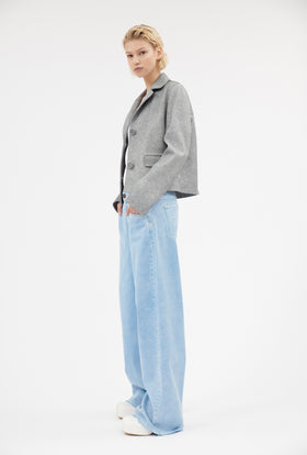Distressed Lamb Nappa Jacke, Horizon from ODEEH 