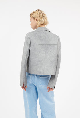 Distressed Lamb Nappa Jacke, Horizon from ODEEH 