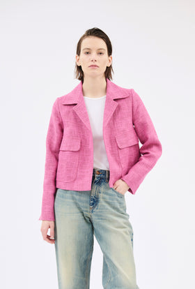 Hemp Tweed Jacke, Azalea from ODEEH 