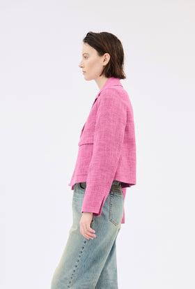 Hemp Tweed Jacke, Azalea from ODEEH 