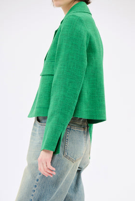 Hemp Tweed Jacke, Billard Green from ODEEH 