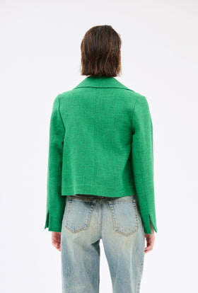 Hemp Tweed Jacke, Billard Green from ODEEH 