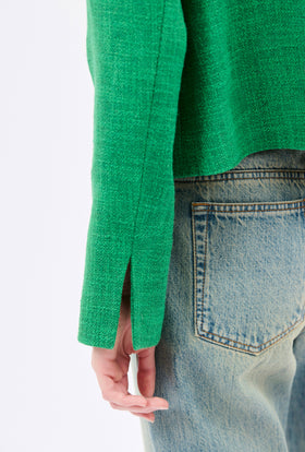 Hemp Tweed Jacke, Billard Green from ODEEH 