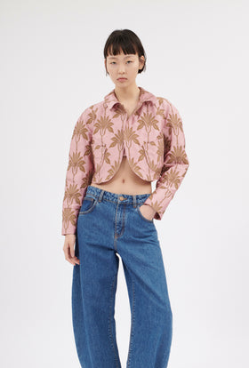 Matelassè Palms Jacke, Rosequartz from ODEEH 