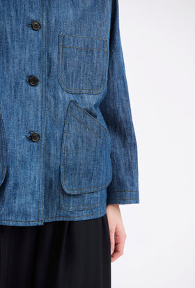 Micro Canvas Jacke, Denim Blue from ODEEH 