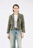 Destructured Jacquard Jacke, Dark Khaki from ODEEH 