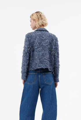 Destructured Jacquard Jacke, Fayence from ODEEH 