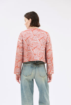 Baroque Lurex Jacke, Flamingo from ODEEH 