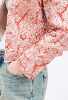 Baroque Lurex Jacke, Flamingo from ODEEH 