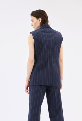 Paper Touch Stripe Weste, Marine from ODEEH 