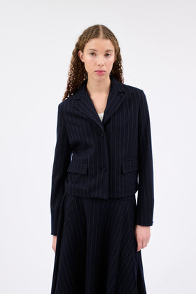 FLANNEL PIN STRIPE Jacke, Navy from ODEEH 