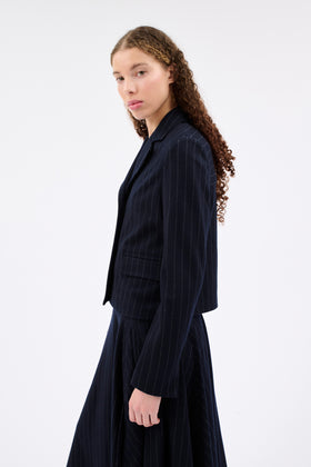 FLANNEL PIN STRIPE Jacke, Navy from ODEEH 