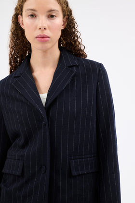 FLANNEL PIN STRIPE Jacke, Navy from ODEEH 