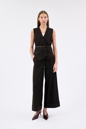 SAXON STRIPE Weste, Ebony from ODEEH 