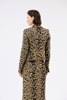 Jacquard Leo Jacke, Brown Olive from ODEEH 