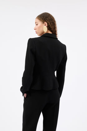 HEAVY GEORGETTE Jacke, Jet Black from ODEEH 
