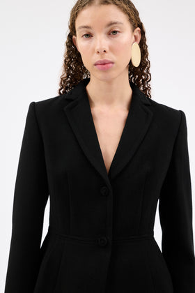 HEAVY GEORGETTE Jacke, Jet Black from ODEEH 