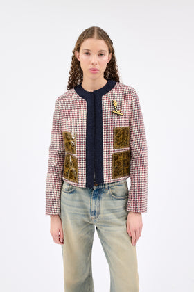 HOUNDS TOOTH Jacke, Navy White from ODEEH 