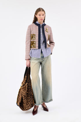 HOUNDS TOOTH Jacke, Navy White from ODEEH 