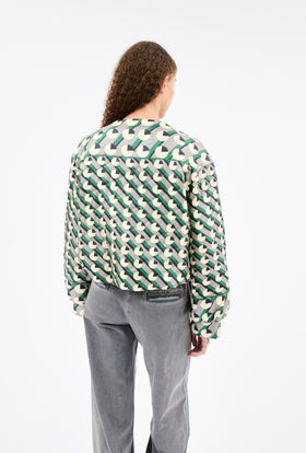 CRESCENTS & LINES Jacke, Dark Emerald from ODEEH 