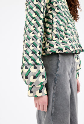 CRESCENTS & LINES Jacke, Dark Emerald from ODEEH 
