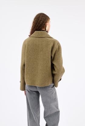 BRUSHED DOUBLE FACE Jacke, Dark Moss from ODEEH 