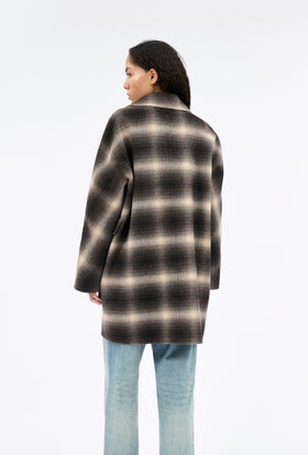 Shadow Check Double Face Kurzmantel, Fango from ODEEH 