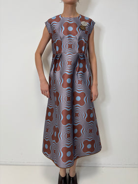 Op-Art Tapestry Kleid, Nordic Blue from ODEEH 