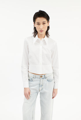 Poplin Bluse, White from ODEEH 