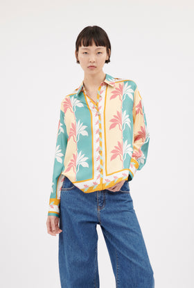 Palm Fans Bluse, Banana from ODEEH 