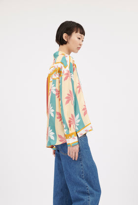 Palm Fans Bluse, Banana from ODEEH 