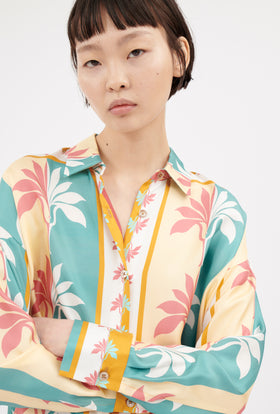 Palm Fans Bluse, Banana from ODEEH 