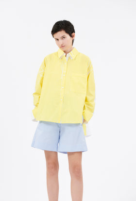 Garment Printed Poplin Bluse, Daffodil from ODEEH 