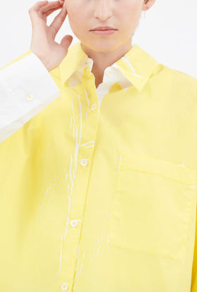 Garment Printed Poplin Bluse, Daffodil from ODEEH 