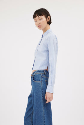 Men's Stripe Bluse, Airblue from ODEEH 