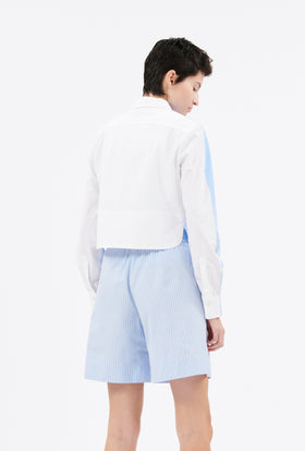 Garment Printed Poplin Bluse, Himmelblau from ODEEH 