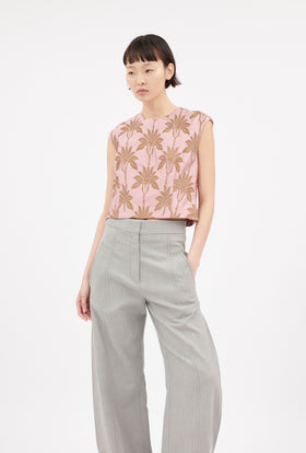 Matelassè Palms Top, Rosequartz from ODEEH 