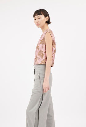 Matelassè Palms Top, Rosequartz from ODEEH 
