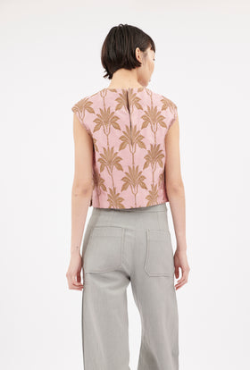 Matelassè Palms Top, Rosequartz from ODEEH 