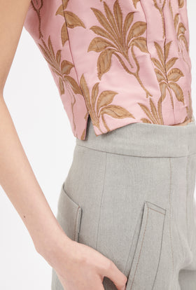 Matelassè Palms Top, Rosequartz from ODEEH 
