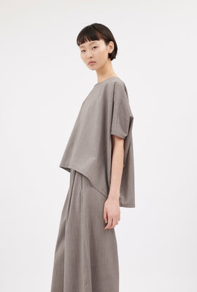 Light Weight Wool Shirt, Taupe from ODEEH 