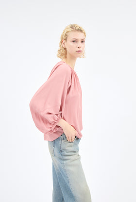 Silk Acetate Bluse, Blush from ODEEH 