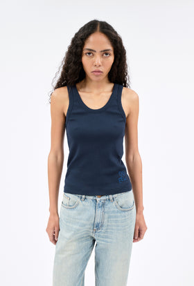 Organic Single Jersey Top, Navy from ODEEH 