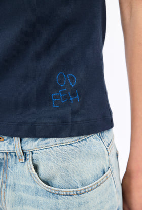 Organic Single Jersey Top, Navy from ODEEH 