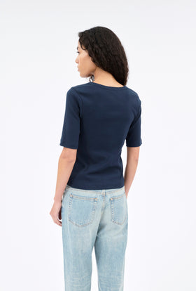 Organic Single Jersey T-Shirt, Navy from ODEEH 