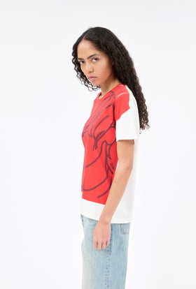 Organic Single Jersey T-Shirt, True Red from ODEEH 